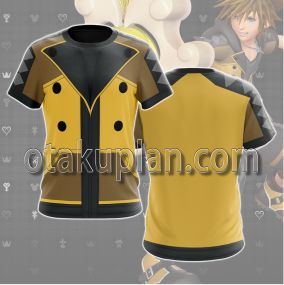 Kingdom Hearts III Sora Yellow Cosplay T-shirt