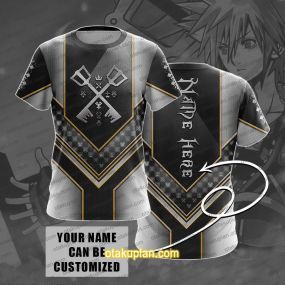 Kingdom Hearts Key Custom Name T-shirt