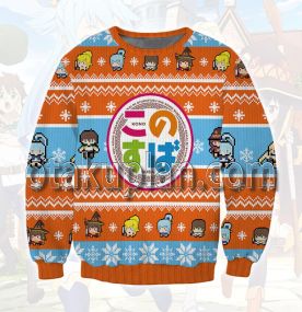 Konosuba Pixel Art 3D Printed Ugly Christmas Sweatshirt