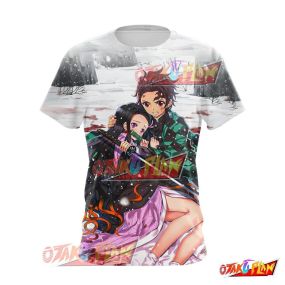 Demon Slayer Tanjiro Protecting the Sister Anime T-Shirt KNY221