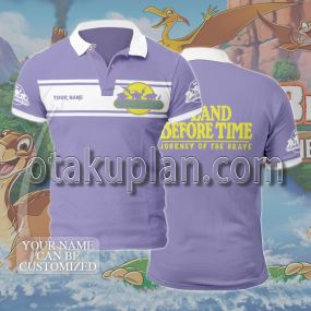 Land Before Time Journey Of The Brave Green Custom Name Polo Shirt