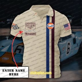 Le Mans Beige Custom Name Polo Shirt