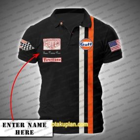 Le Mans Black Custom Name Polo Shirt