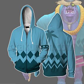 League Of Legends Dr Mundo Pool Party Cosplay Zip Up Hoodie