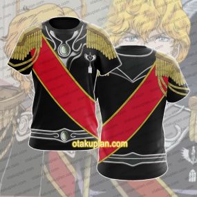 Legend of The Galactic Heroes Von Lohengramm Reinhard Ceremony Costume Cosplay T-Shirt