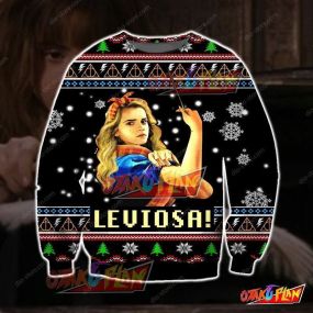 Leviosa- Harry Potter Knitting Pattern 3D Print Ugly Christmas Sweatshirt