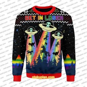 Lgbtq+ Alien 3D Print Ugly Christmas Sweatshirt