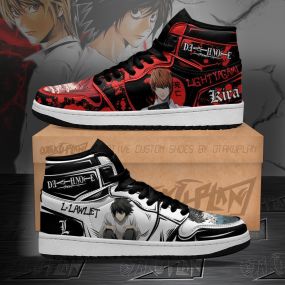 Light Yagami and L Lawliet Death Note Anime Sneakers Shoes