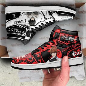 Light Yagami and L Lawliet Shoes Custom Made Death Note Anime Sneakers