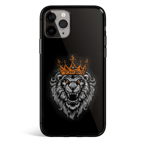 Lion and Crown Tempered Glass iPhone Case