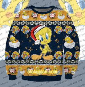 Looney Tunes Tweety Bird 3D Print Ugly Christmas Sweatshirt