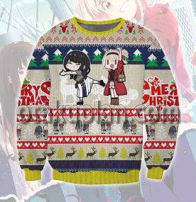 Lycoris Recoil Chisato Takina JK kick Ass 3D Printed Ugly Christmas Sweatshirt