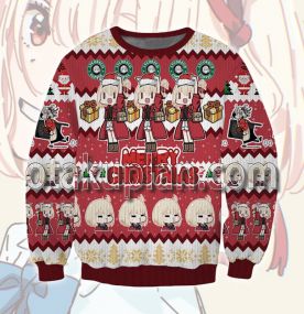 Lycoris Recoil Nishikigi Chisato 3D Printed Ugly Christmas Sweatshirt