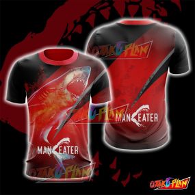 Maneater Black and Red T-Shirt 02