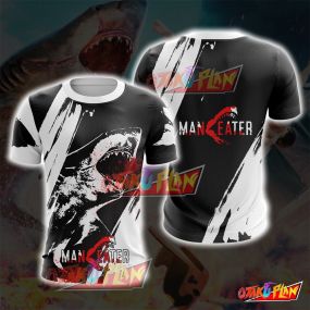 Maneater Black and White T-Shirt 01