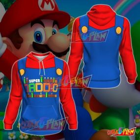 Mario V1 All Over Print Pullover Hoodie