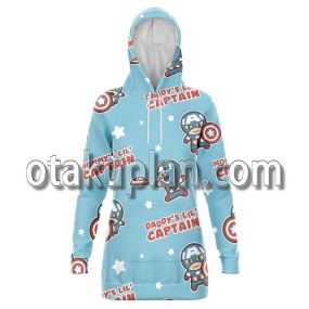 Marvel Captain America Mommy Daddy Hoodie Dress