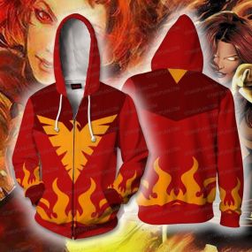 X-men Dark Phoenix Jean Grey Red Hoodie Cosplay Jacket