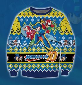 Mega Man 10 3D Print Ugly Christmas Sweatshirt