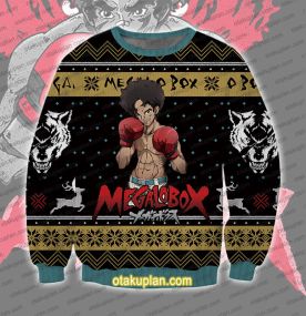 Megalo Box Gearless Joe 3D Printed Ugly Christmas Sweatshirt