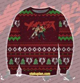 Megalo Box Merry Christmas 3D Printed Ugly Christmas Sweatshirt