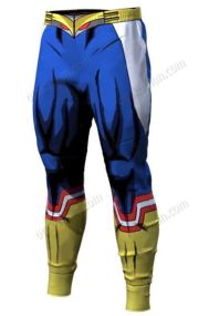 Mens MHA All Might Silver Age Leggings Compression Spats