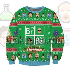 Methy Christmas Breaking Bad Green 3D Printed Ugly Christmas Sweatshirt