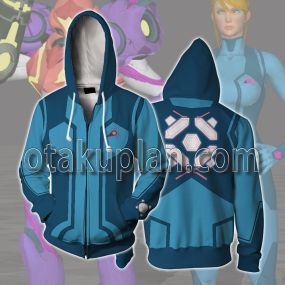 Metroid Dread Samus Aran Lnner Tight-Fitting Protective Clothing Cosplay Zip Up Hoodie