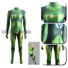 Metroid Samus Aran Green Jumpsuit Cosplay Costume
