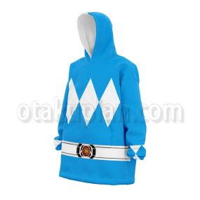 Mighty Morphin Power Rangers Blue Snug Oversized Blanket Hoodie