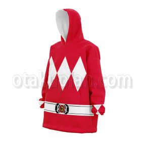 Mighty Morphin Power Rangers Red Snug Oversized Blanket Hoodie