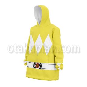 Mighty Morphin Power Rangers Yellow Snug Oversized Blanket Hoodie