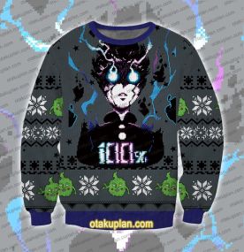 Mob Psycho 100 Rage 3D Printed Ugly Christmas Sweatshirt