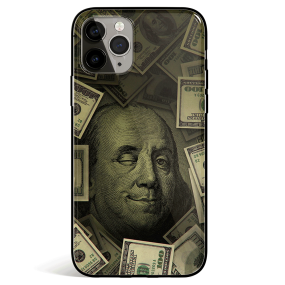 Money Wink Tempered Glass iPhone Case