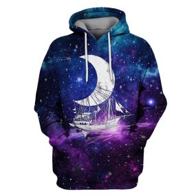 Moon Ship Outerspace Hoodies