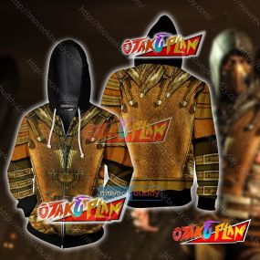 Mortal Kombat Scorpion Cosplay Zip Up Hoodie Jacket