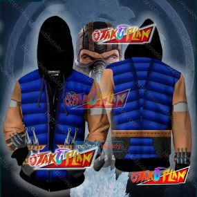 Mortal Kombat Sub-Zero Cosplay Zip Up Hoodie Jacket