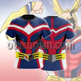 Anime All Might Cosplay T-shirt