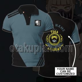 Anime HimikoToga Blue Custom Name Polo Shirt