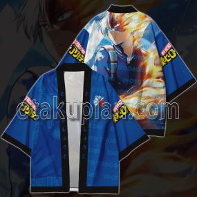 Anime Shoto Todoroki Blue Kimono Anime Cosplay Jacket