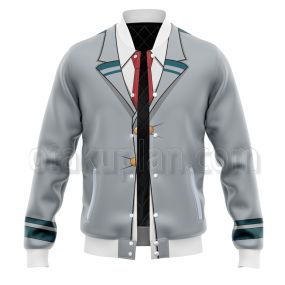 Anime Todoroki Shouto Grey Uniform Cosplay Varsity Jacket