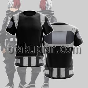 Anime World Heroes Mission Shoto Todoroki Winter Suit Cosplay T-shirt