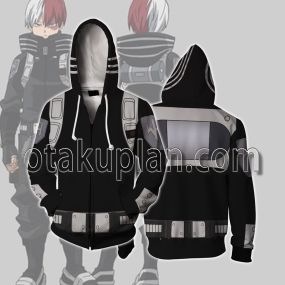Anime World Heroes Mission Shoto Todoroki Winter Suit Cosplay Zip Up Hoodie