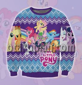 My Little Pony Purple 3D Printed Ugly Christmas Sweatshirt