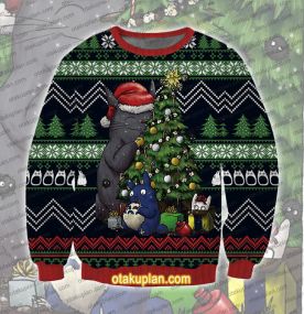 My Neighbor Totoro Gifts 3D Printed Ugly Christmas Sweatshirt
