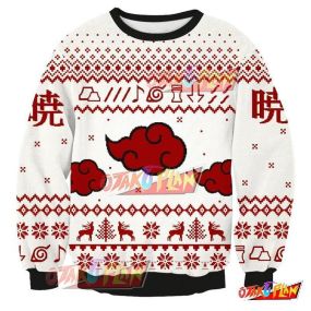 Anime 3D Print Pattern Ugly Christmas Sweatshirt V2