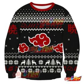 Anime 3D Print Pattern Ugly Christmas Sweatshirt