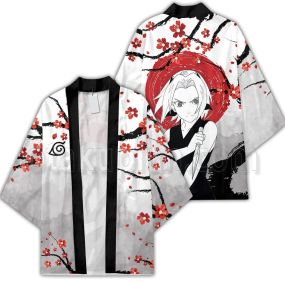 Anime Kimono Haruno Sakura Kimono Custom Cherry Blossom Clothes