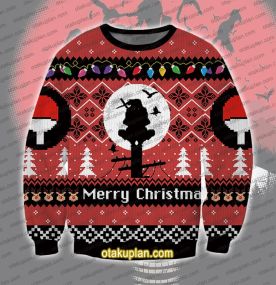 Anime Uchiha Symbol 3D Printed Ugly Christmas Sweatshirt
