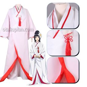 Boruto Hyuga Hinata White Wedding Dress Spotless Kimono Cosplay Costume